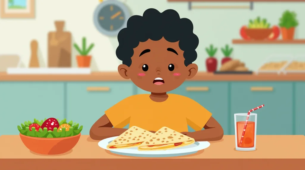 how many quesadillas should a preadolescente eat in one meal